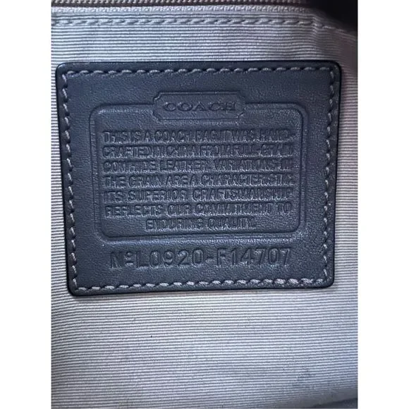 Coach Leather Hobo Shoulder Bag/Purse #L0920-F14707, Brown - Picture 9 of 15